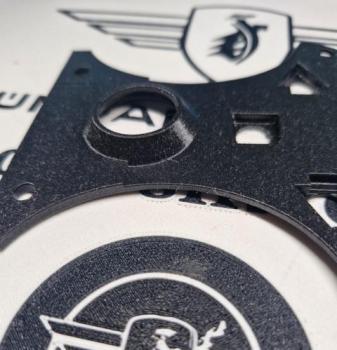 Preview: Zündapp Cockpit Platte mit nur 3 Kontroll Leuchten ! ET : 529-16.138 aus PETG Struktur